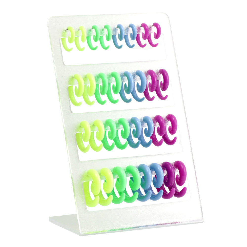 Fake Acrylic Spiral Display - Gr/Ye/Bl/Pu