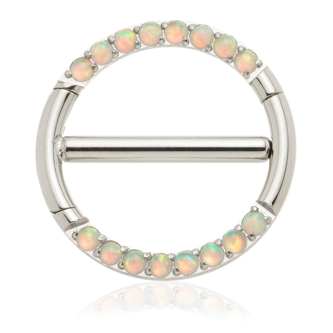 Steel Opal Double Nipple Clicker