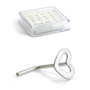 20x Silver Heart Bent Back - in Box