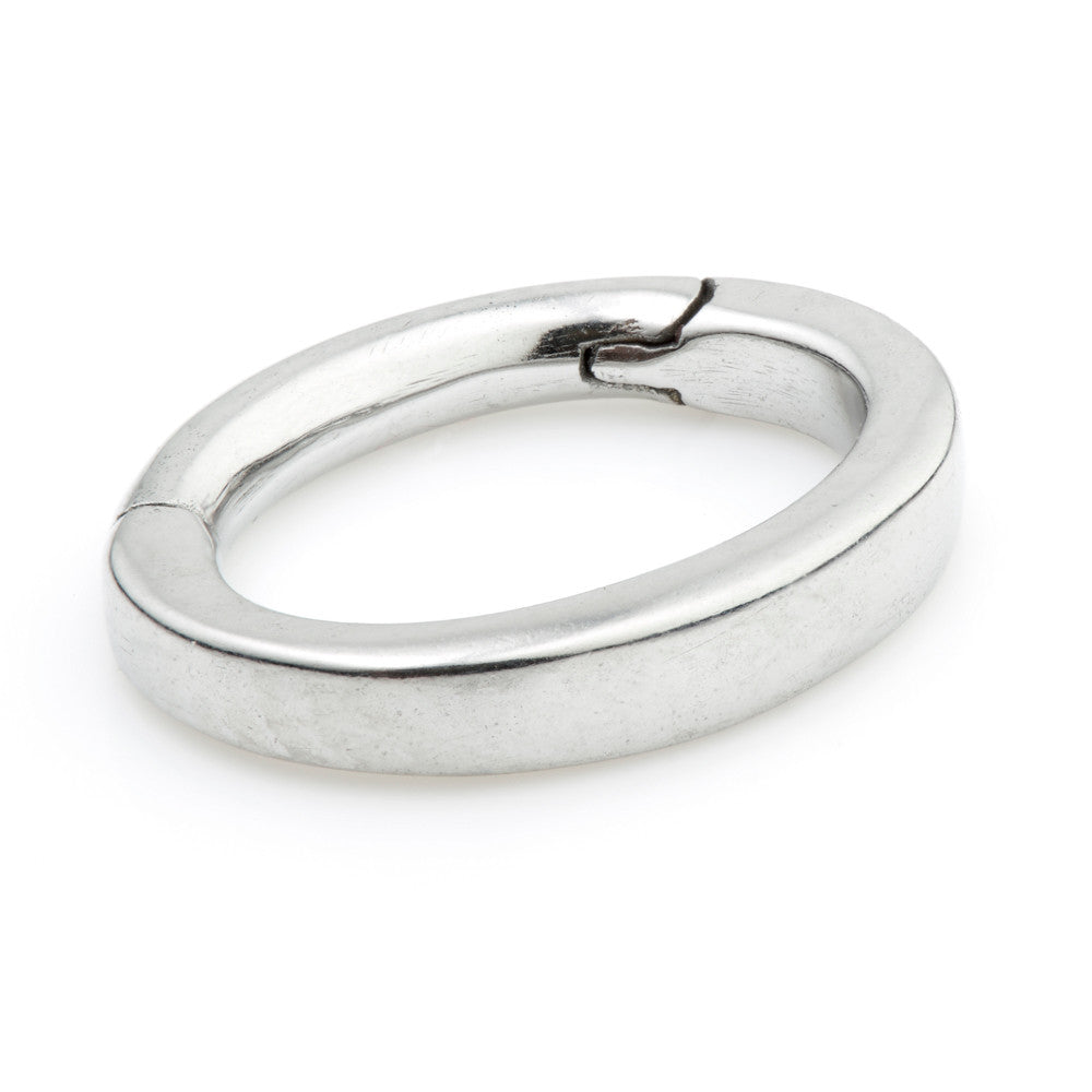 Ti Oval Plain Rook Hinged Ring