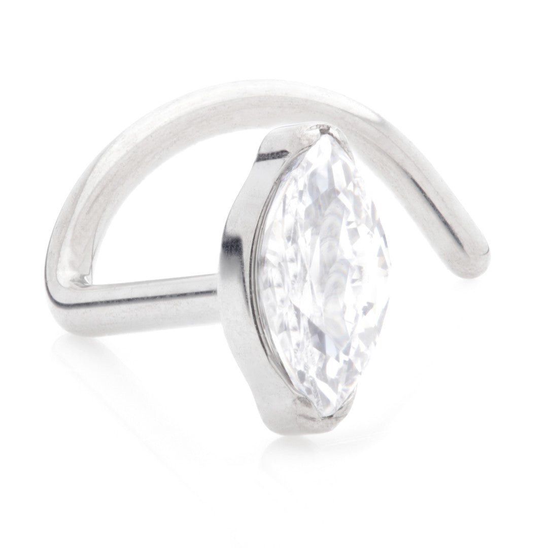 Ti Marquise Gem Nose Stud