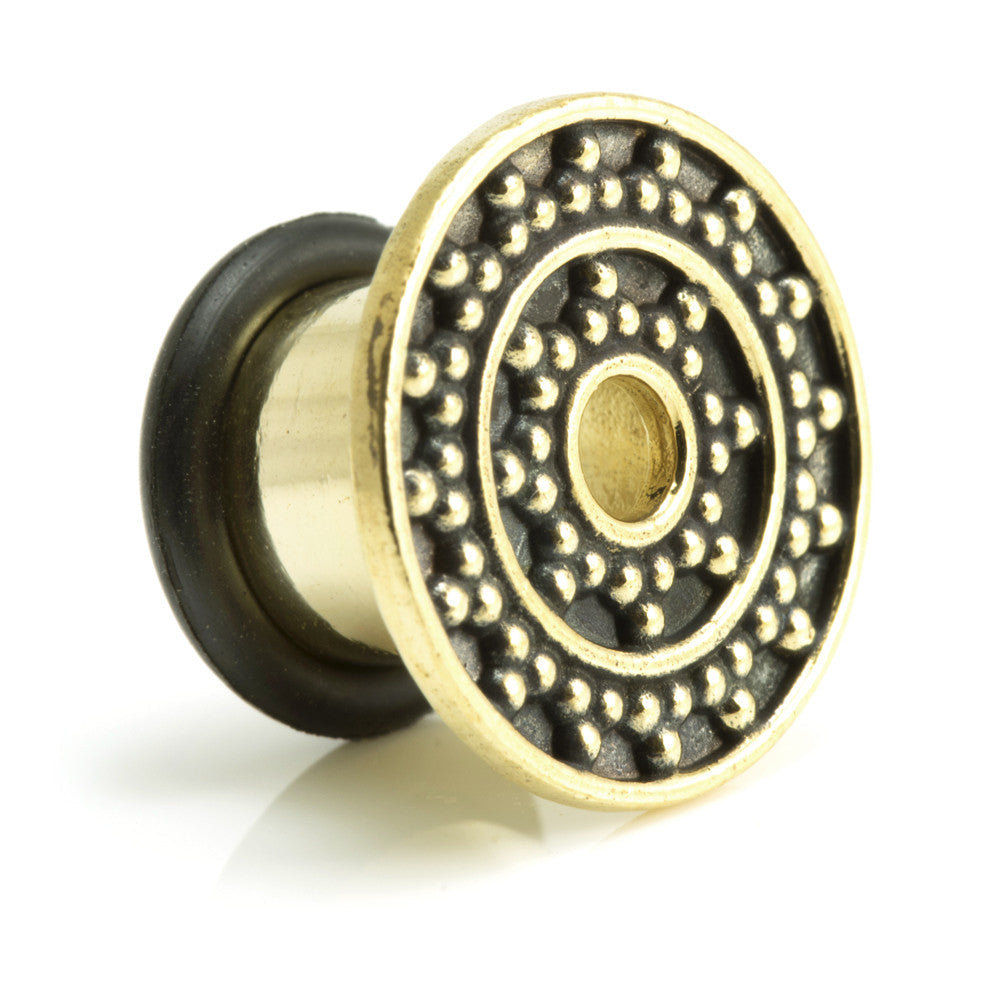 1x Afghan Brass Flared Plug