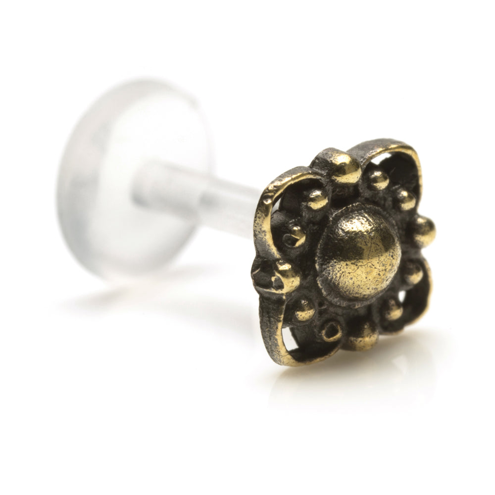 1x Brass & Plastic Labret - BRASLAB10
