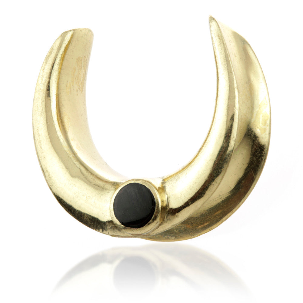 1x Brass Saddle Plug with Black Shell