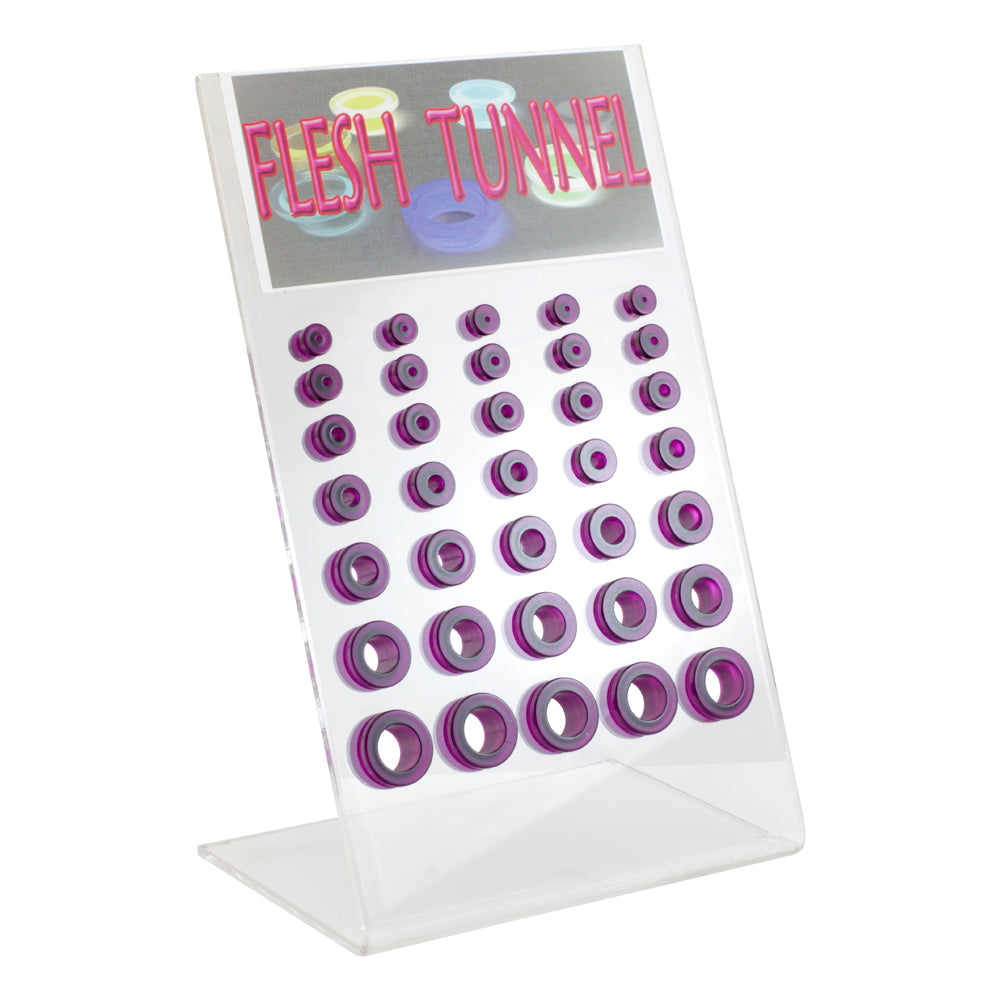 35 Acrylic Tunnels on Display Stand