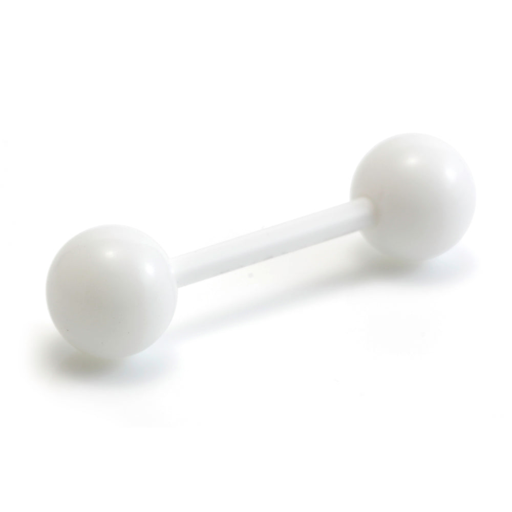 5x Black/White/Clear Ball Acrylic Flexi Barbells