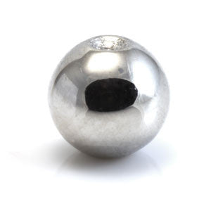 9ct White Gold Plain Dimp Ball