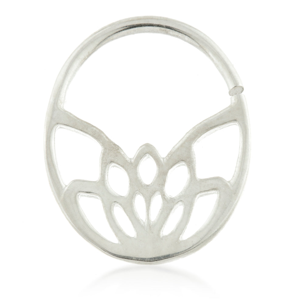 Art Deco Flower Silver Open Ring