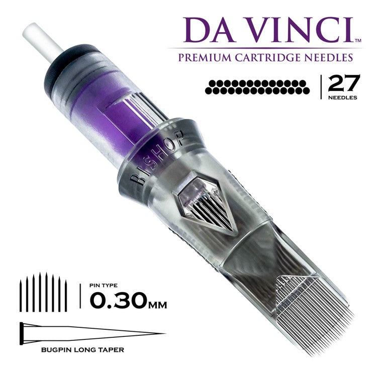 Bishop Cartridge Needles Da Vinci V2 - Curved Magnum - Bugpin - Long Taper