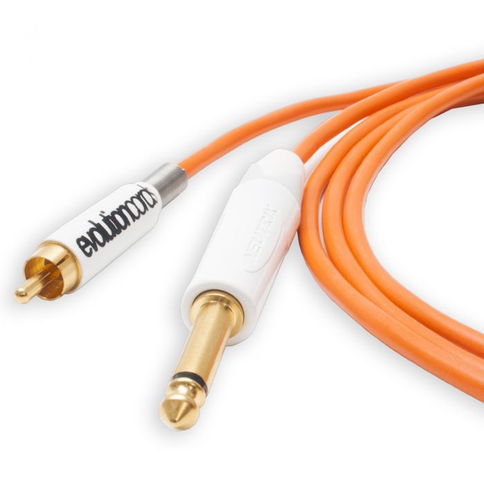 Evolution RCA Tattoo Cord to 1/4 Inch Jack. Silicone Medusa Cable