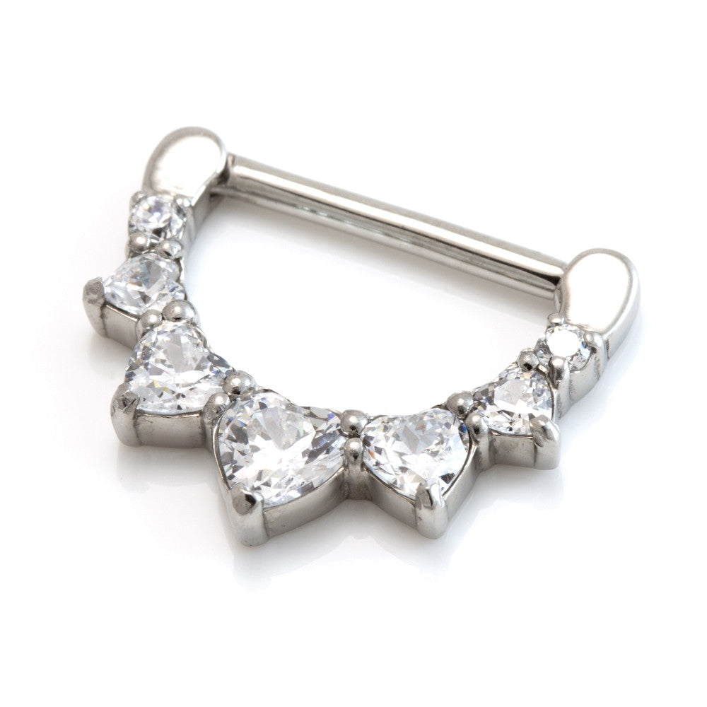 Gem Hearts Nipple Clicker
