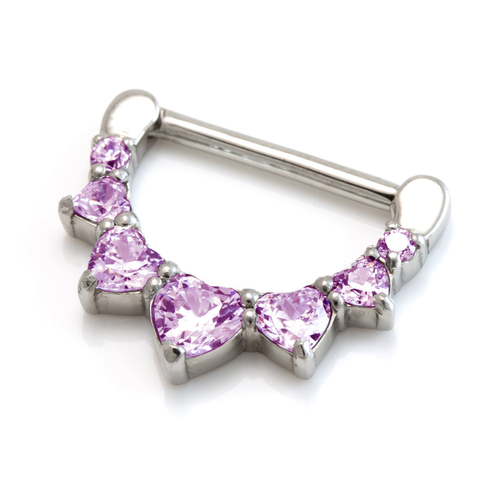Gem Hearts Nipple Clicker
