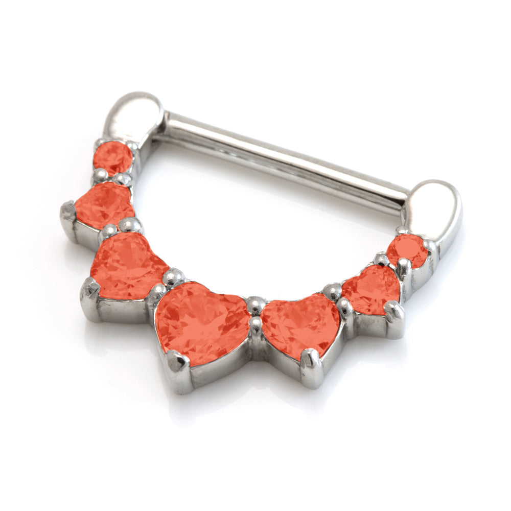 Gem Hearts Nipple Clicker