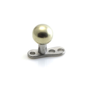 Gold PVD on Ti Ball on Ti Standard Anchor