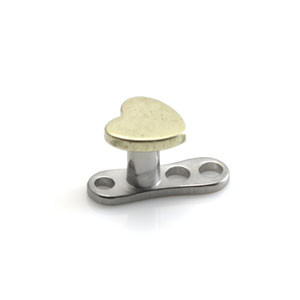 Gold PVD on Ti Heart on Ti Standard Anchor