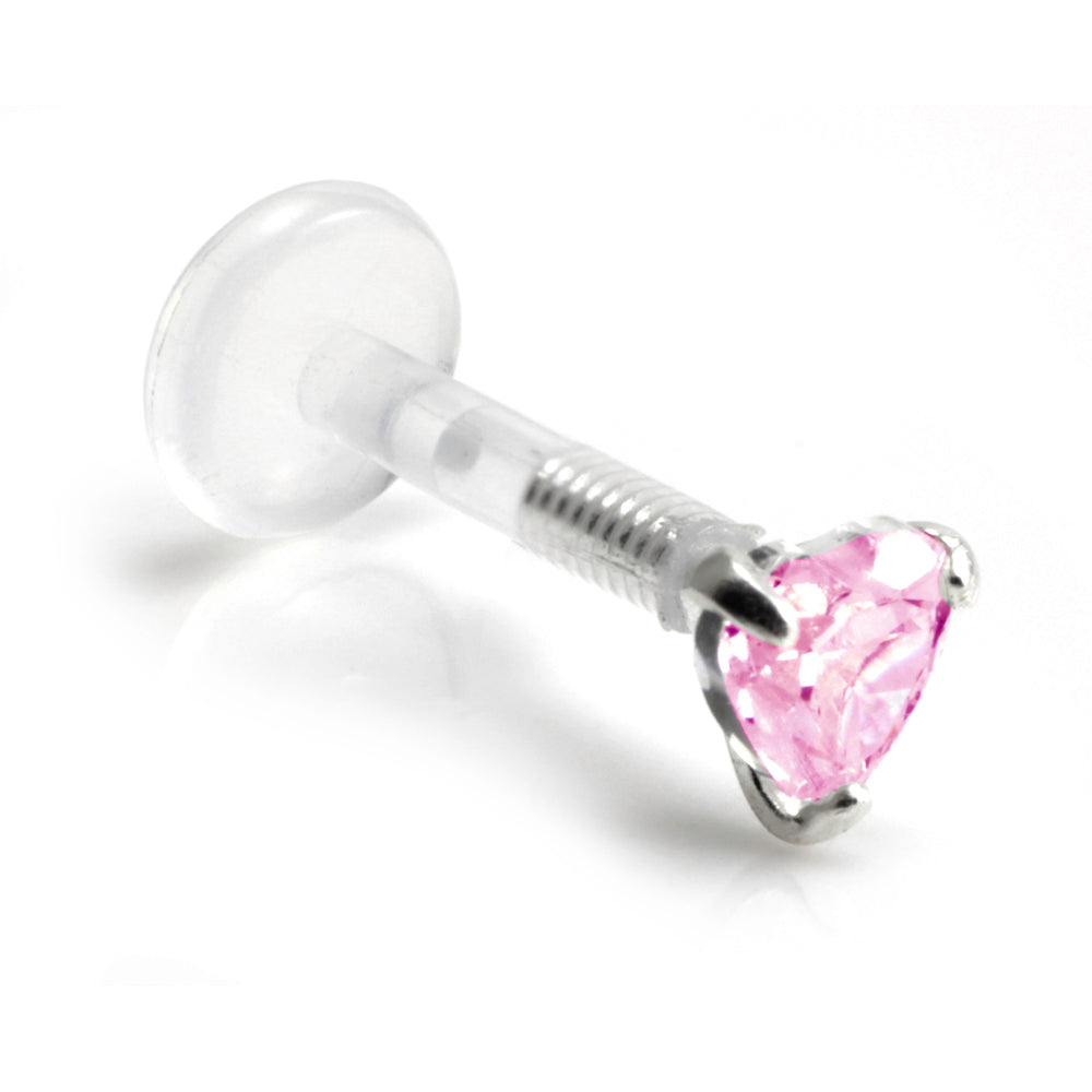 Heart Gem Bioplast Labret
