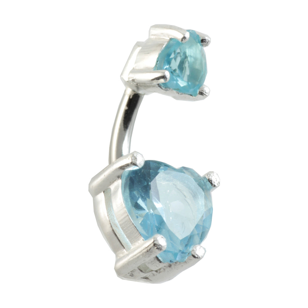Heart Navel with Heart Top Gem