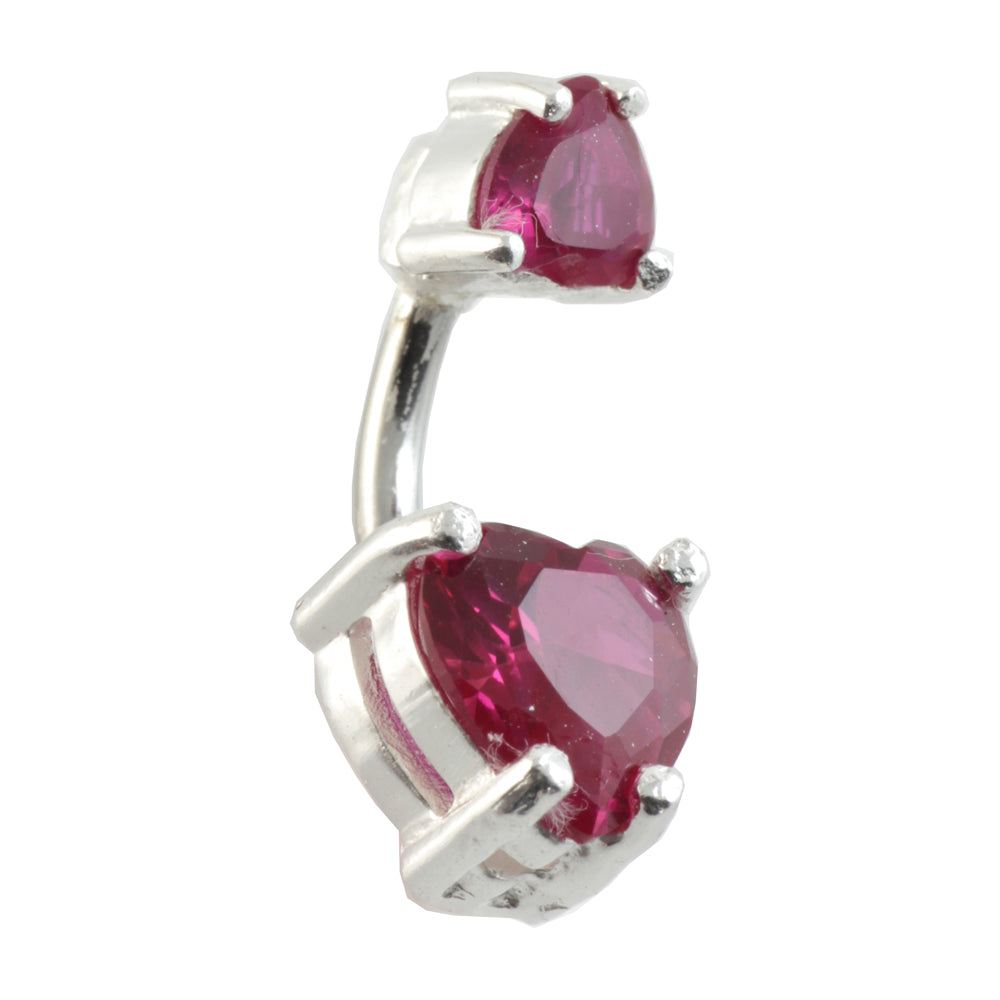 Heart Navel with Heart Top Gem