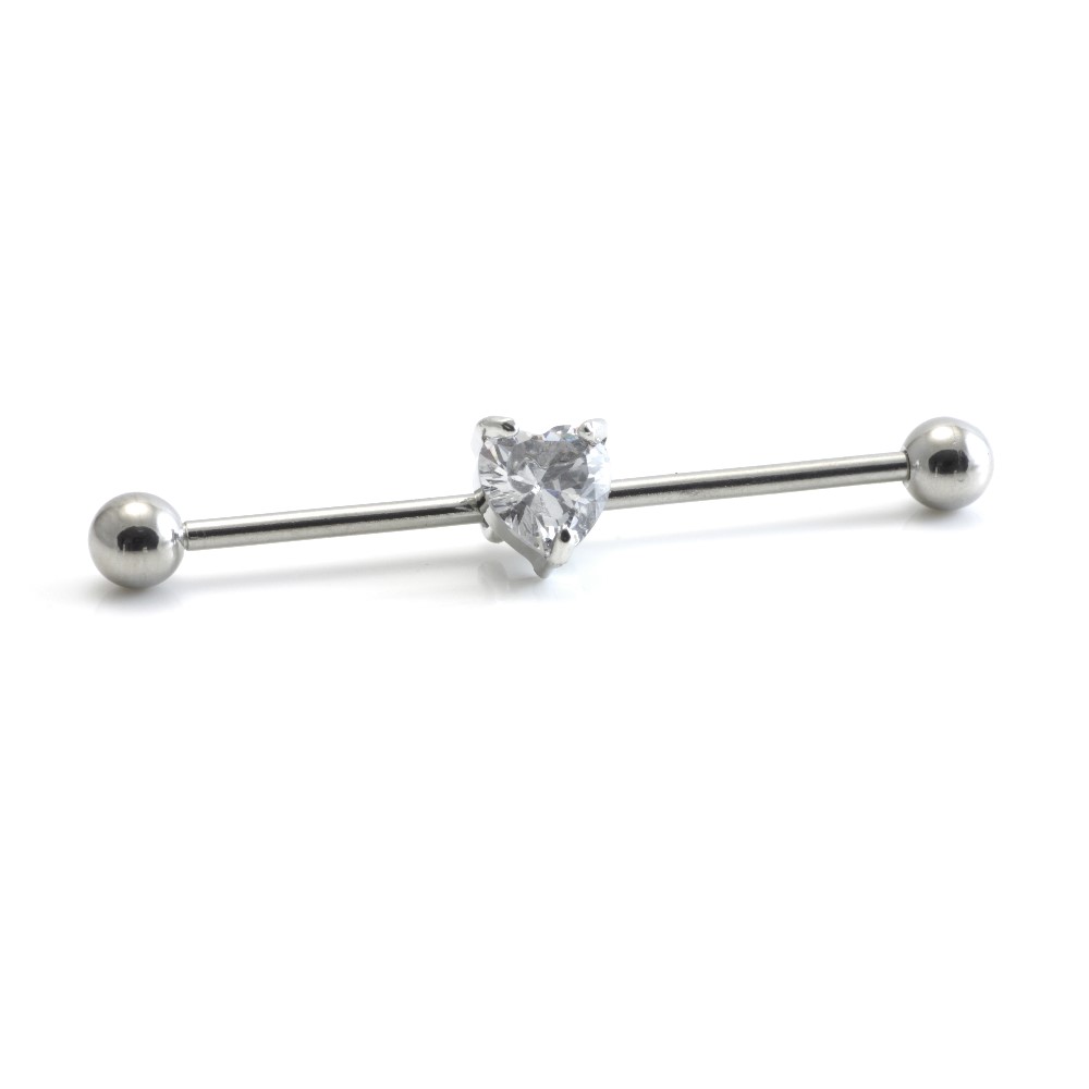 Industrial Bar with Gem Heart