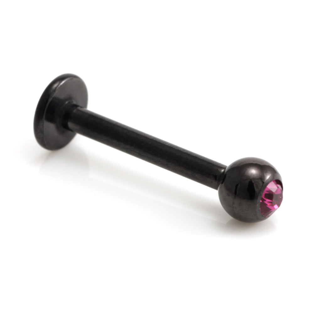 Injecto Black Micro Gem Labret 1.2mm-1