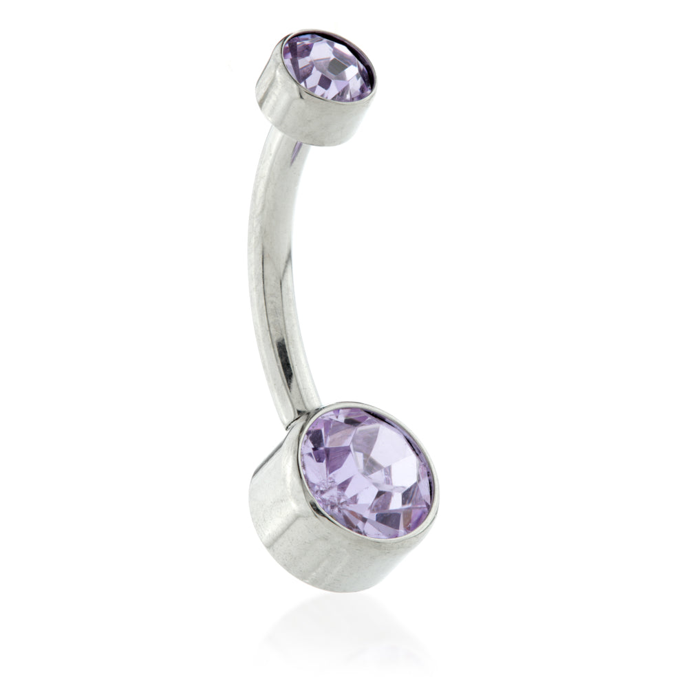 Internal Ti Double Jewelled Disk Navel - 1.6mm
