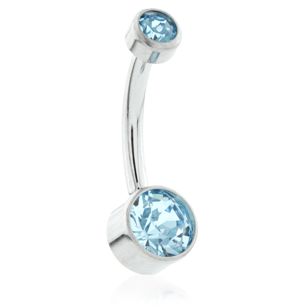 Internal Ti Double Jewelled Disk Navel - 1.6mm