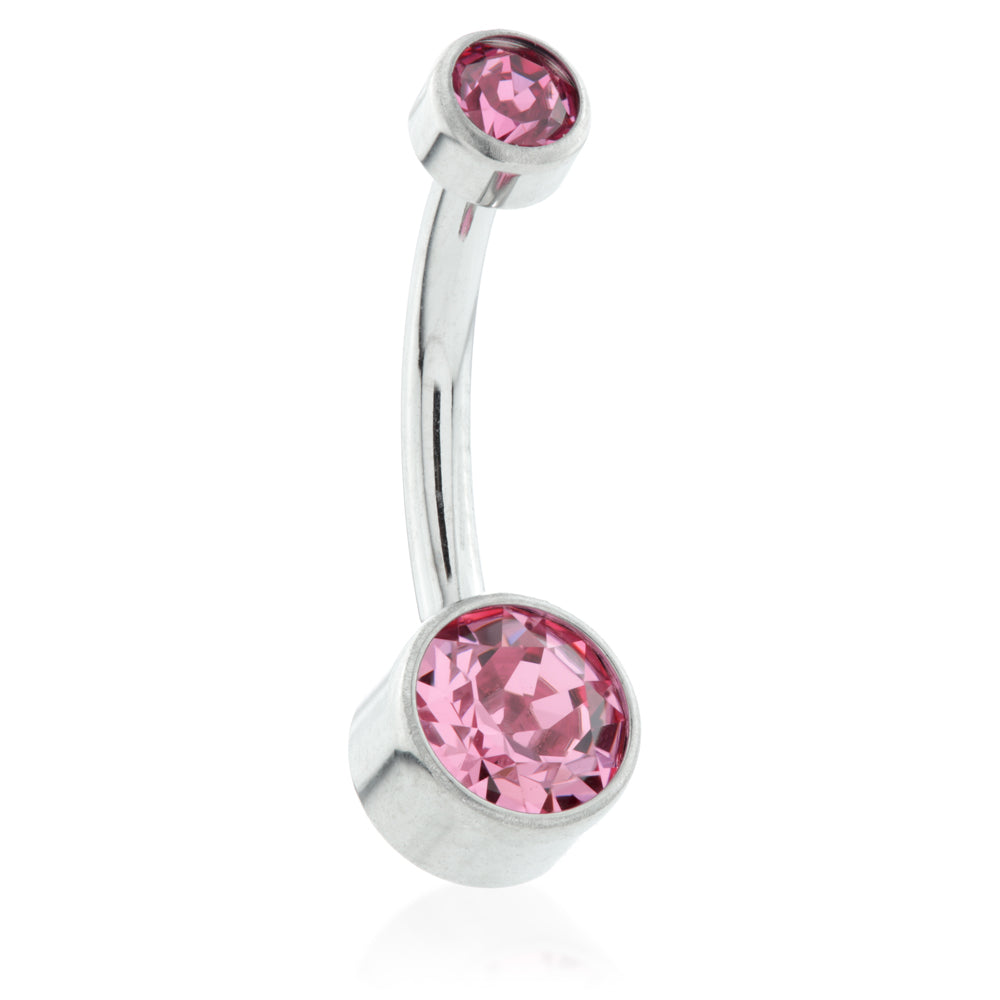 Internal Ti Double Jewelled Disk Navel - 1.6mm
