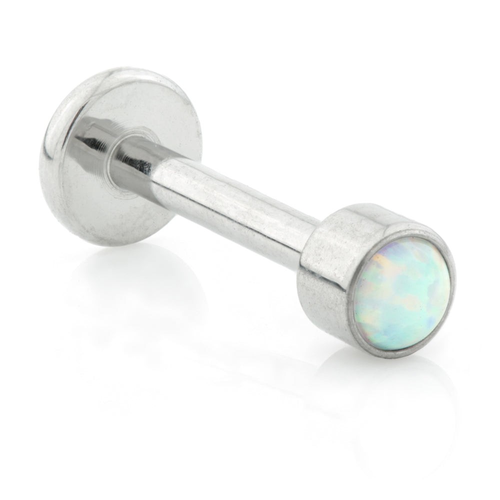 Internal Titanium Micro Labret with Opal Bezel Set Disk (1.2mm)