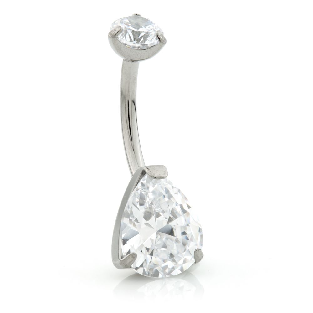 Internal Ti Tear Double Jewelled Navel