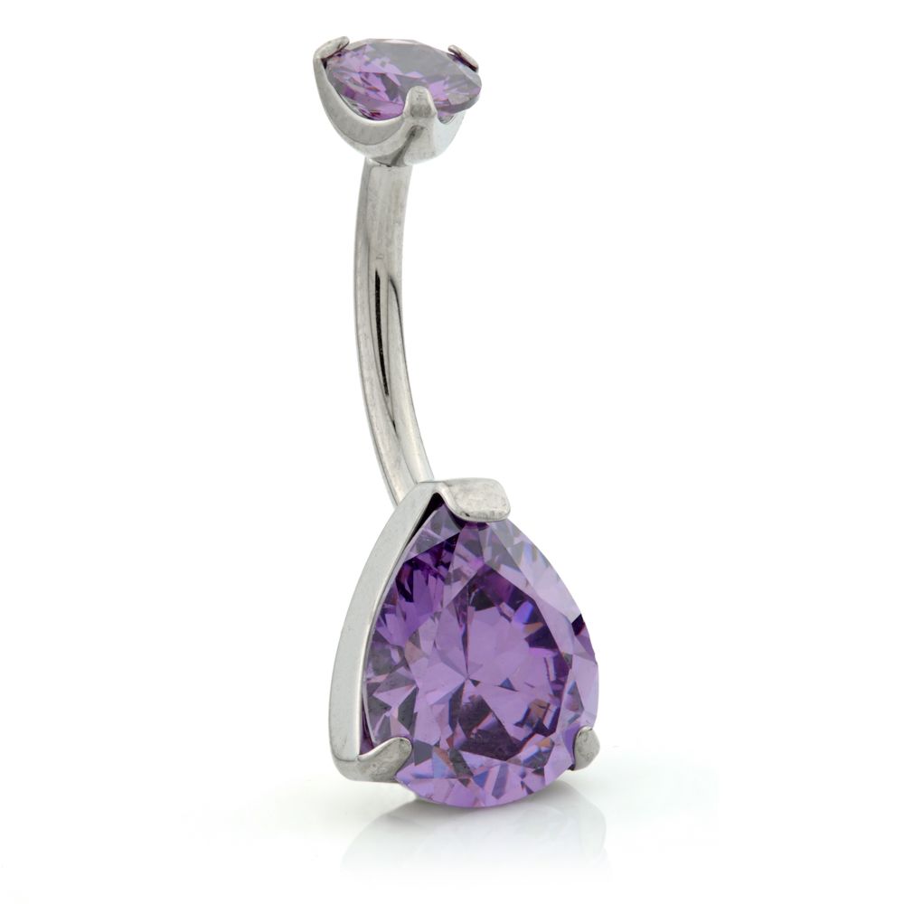 Internal Ti Tear Double Jewelled Navel