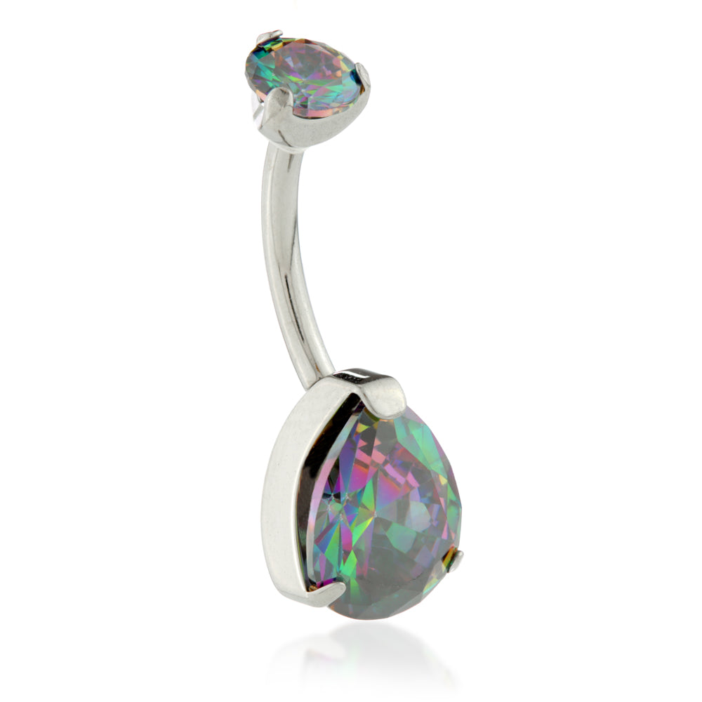 Internal Ti Tear Double Jewelled Navel