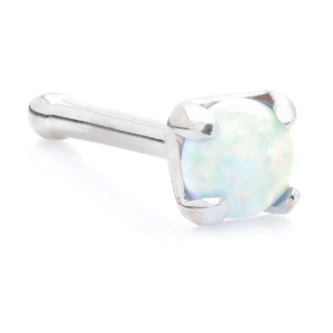 Opal Prong Pin Nose Stud