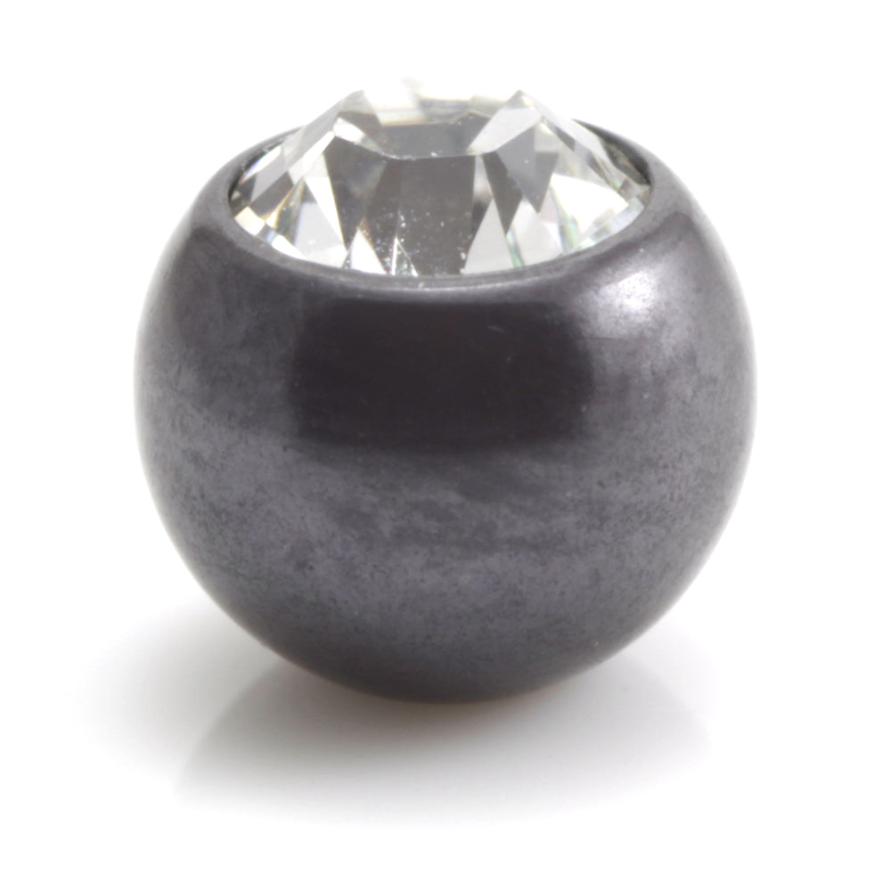 PVD Black Ti Clip In Gem Ball