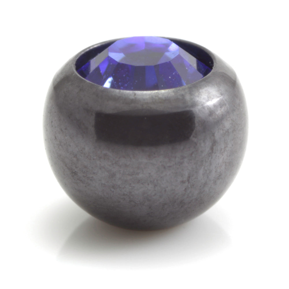PVD Black Ti Clip In Gem Ball