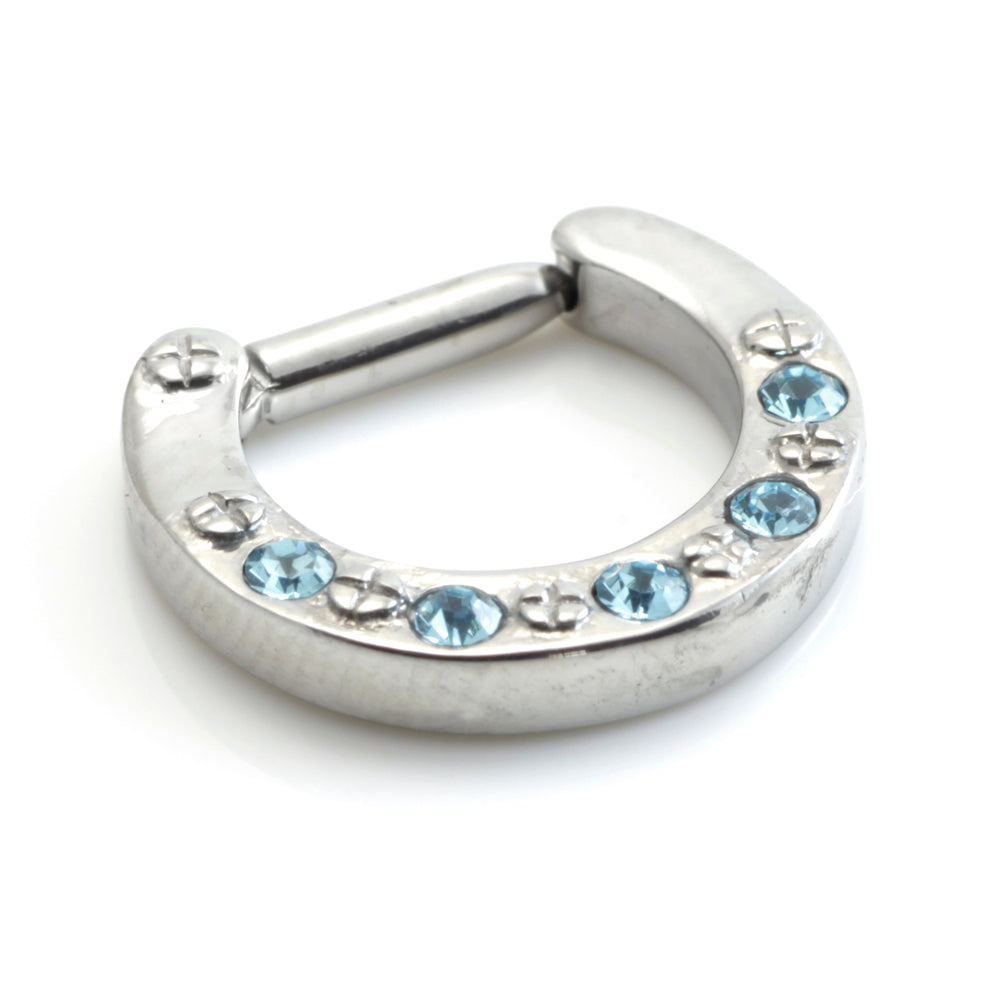 REDUCED Steel Jewelled Septum Ring