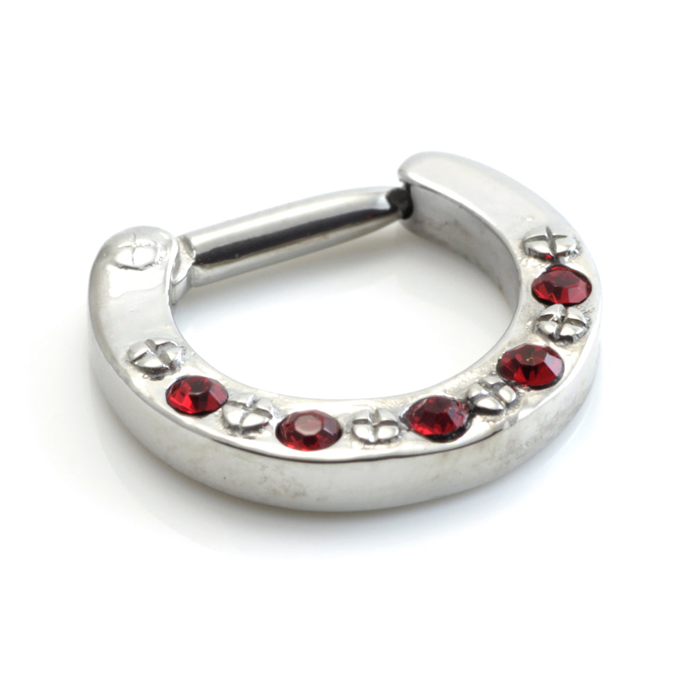 REDUCED Steel Jewelled Septum Ring