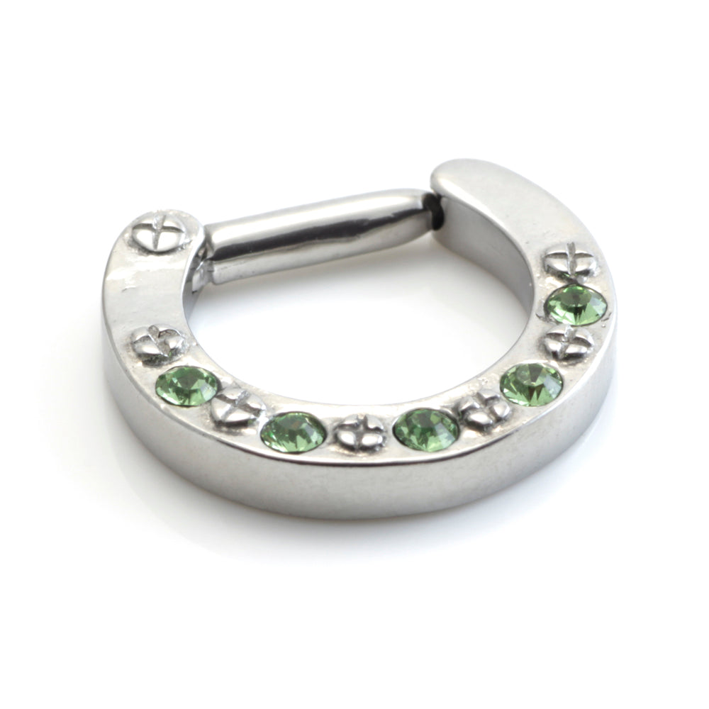 REDUCED Steel Jewelled Septum Ring