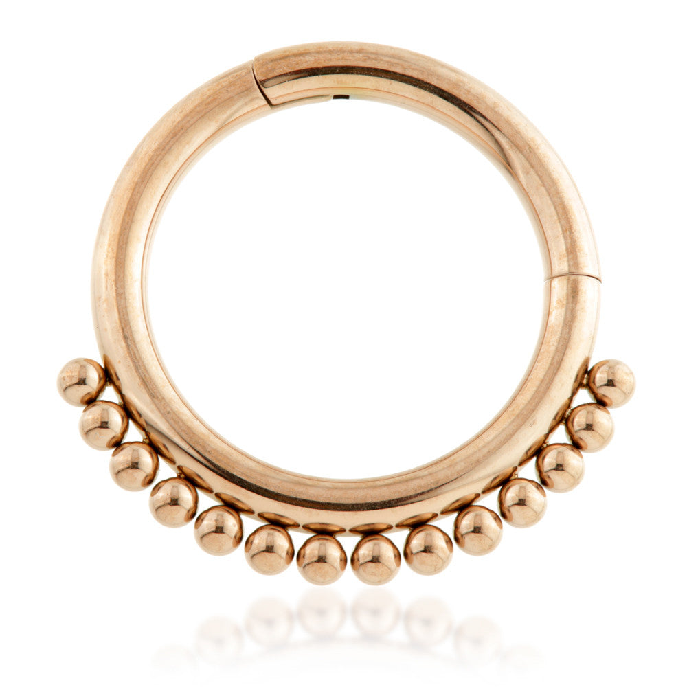 Rose Gold Micro Ti Hinged Ball Ring 1.2mm