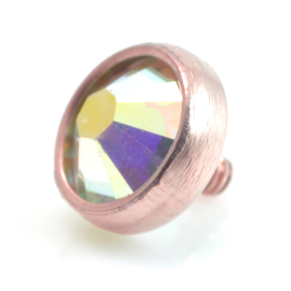 Rose Gold PVD Ti Internal Micro Gem Disk