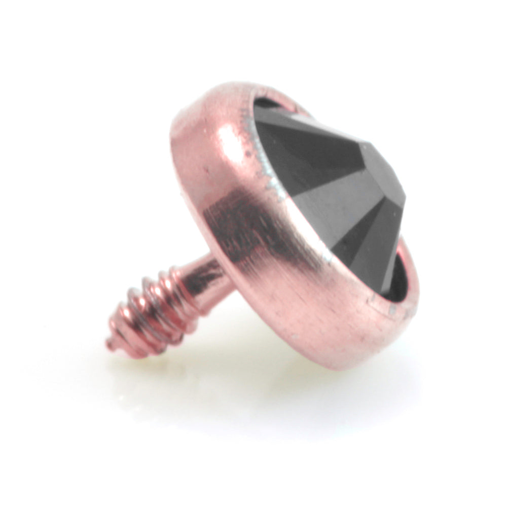 Rose Gold PVD Ti Internal Micro Gem Disk