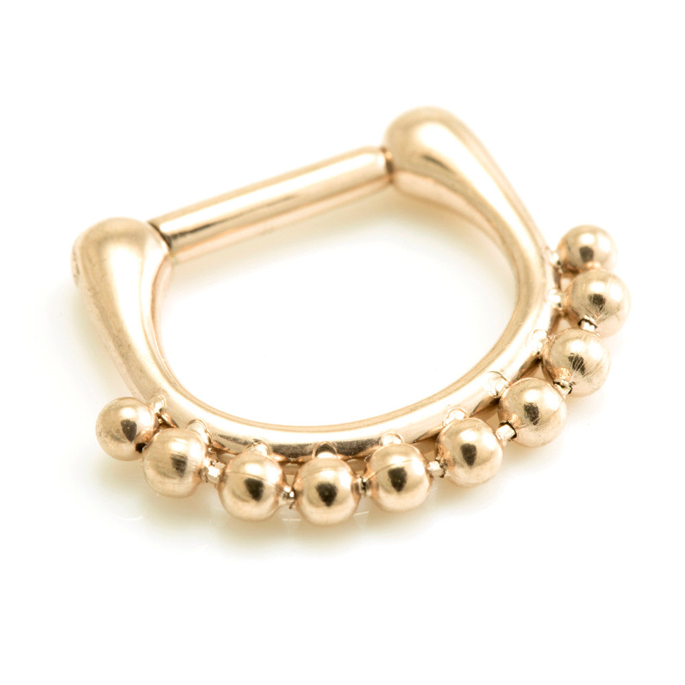 Rose Gold Steel Ball Septum Ring