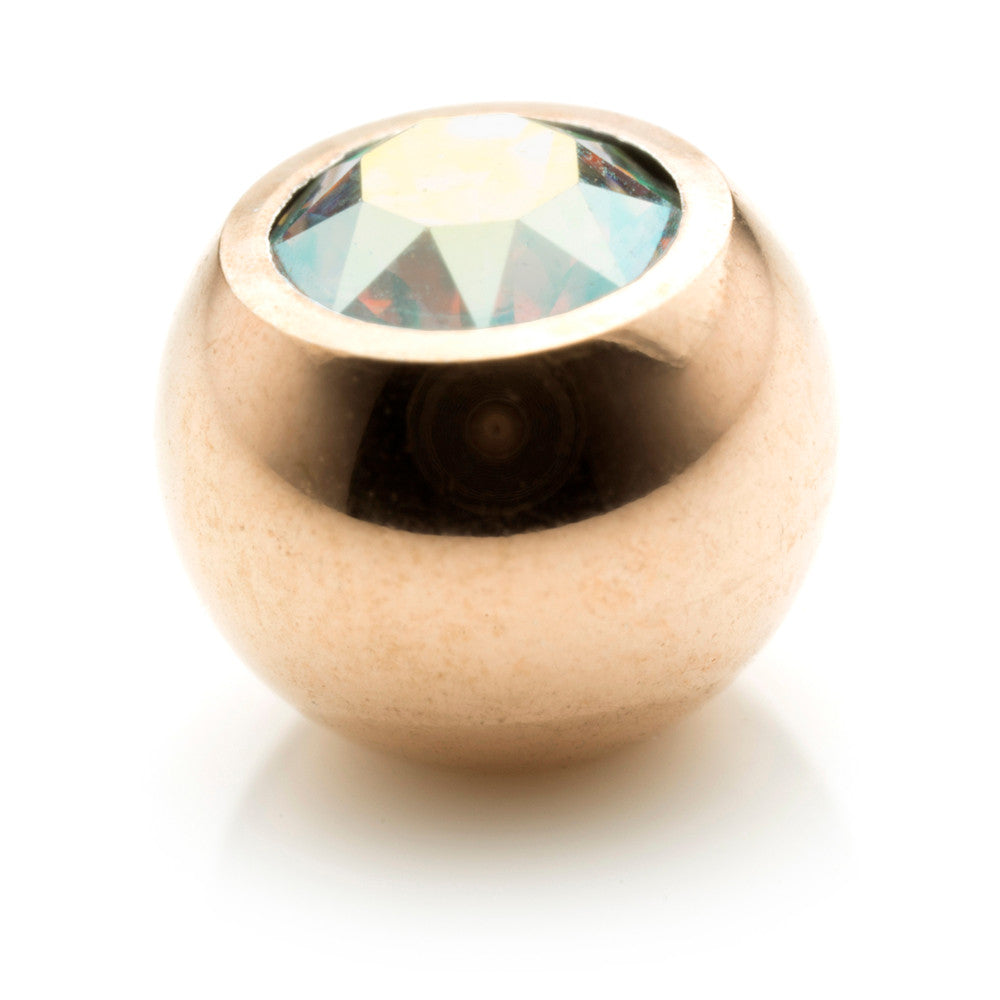 Rose Gold Steel Gem Ball