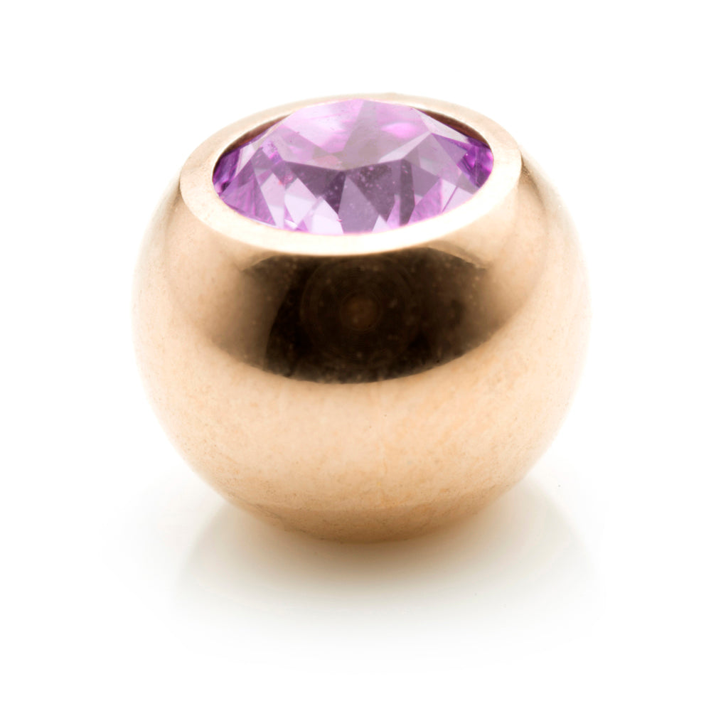 Rose Gold Steel Gem Ball