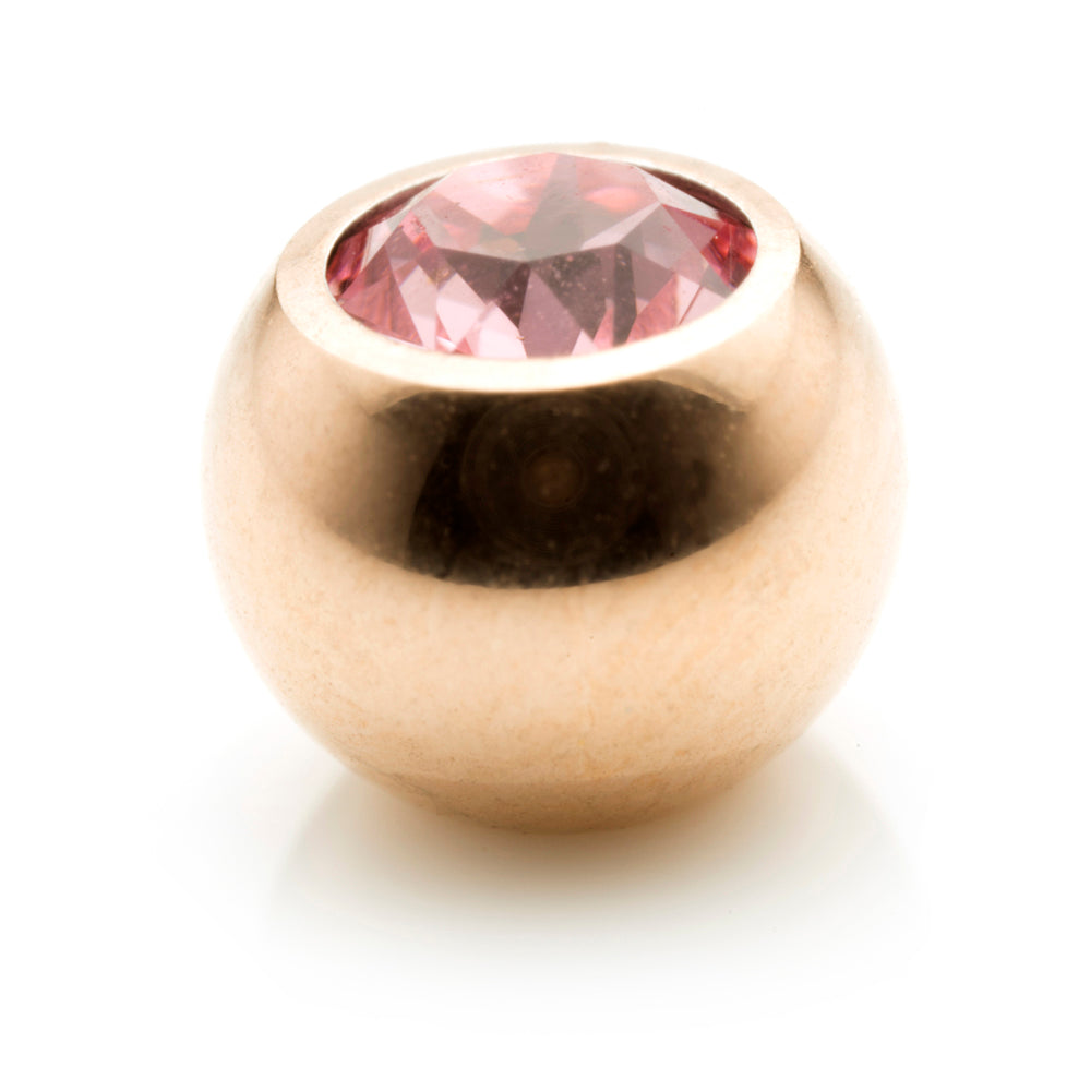 Rose Gold Steel Gem Ball