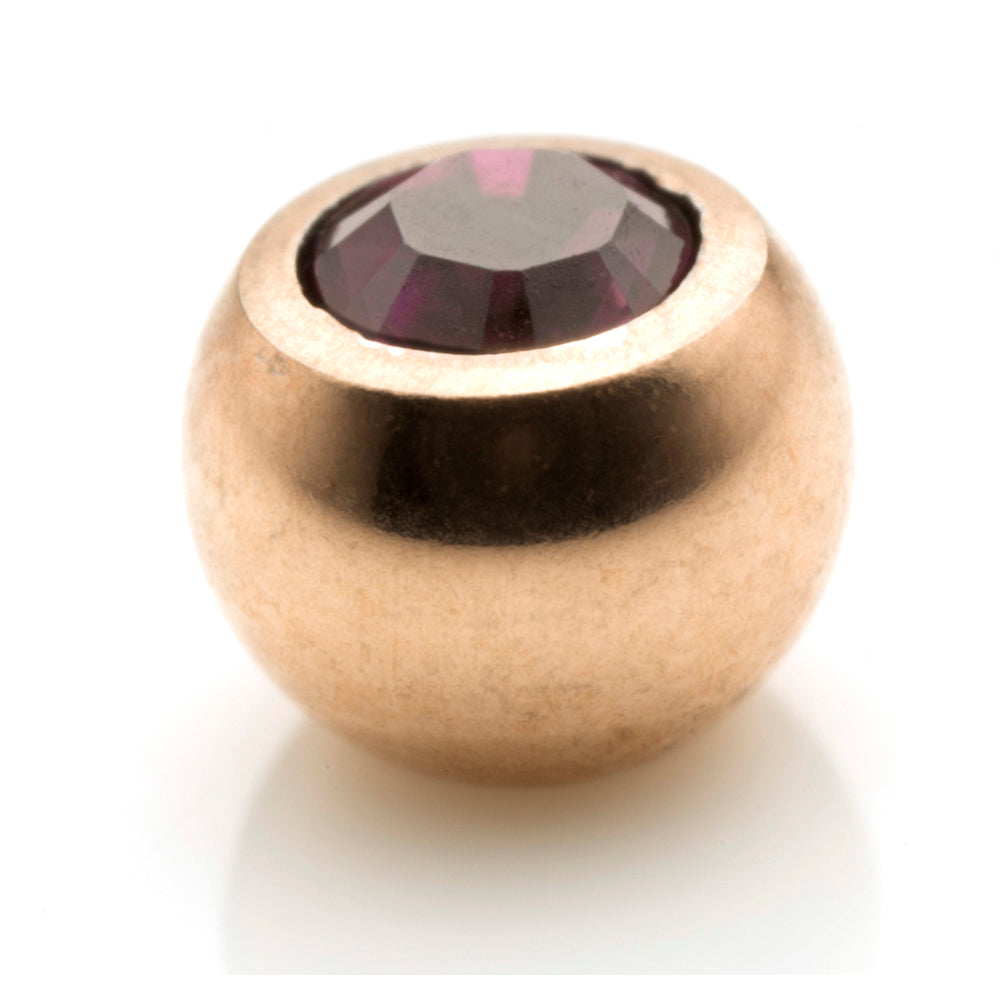 Rose Gold Steel Gem Ball