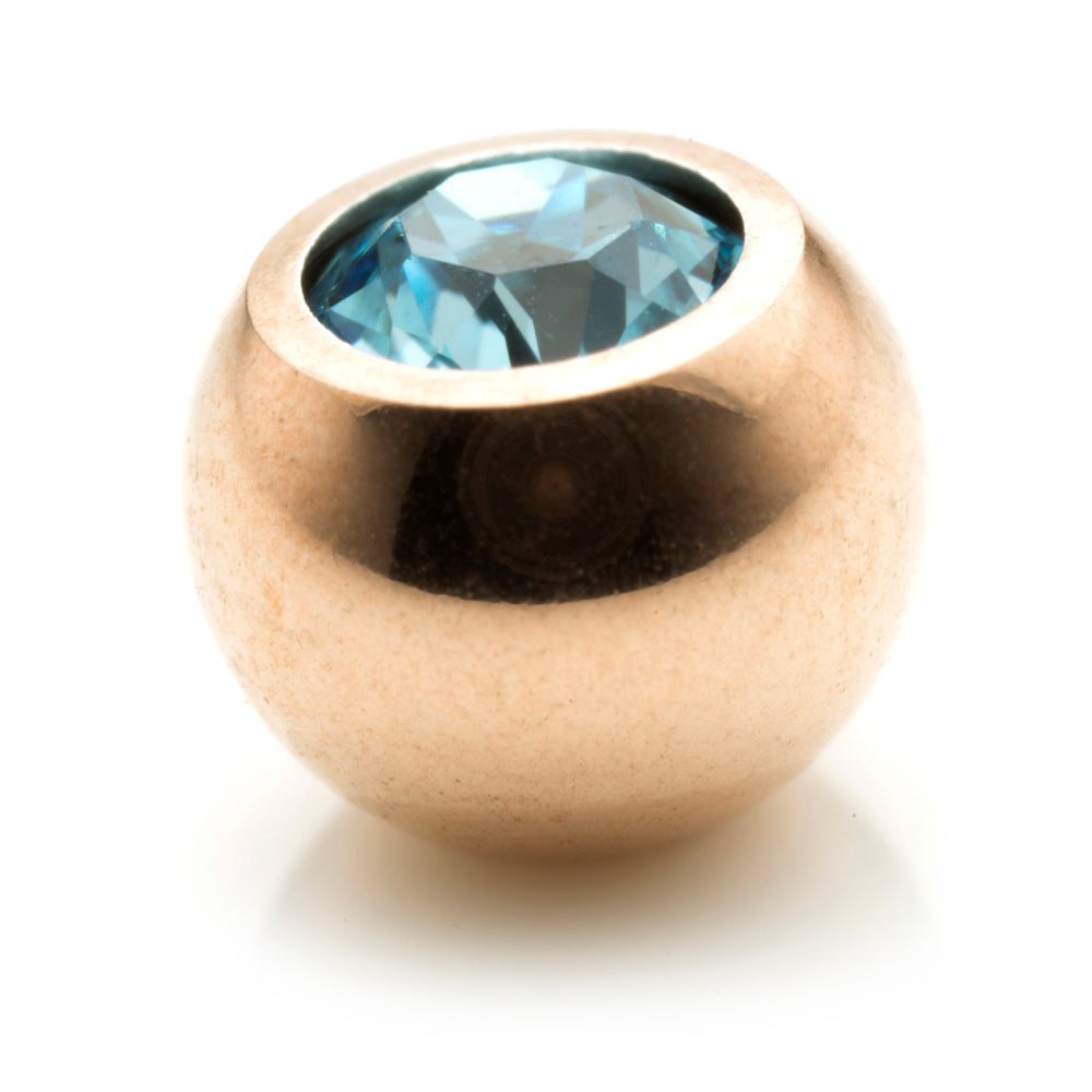Rose Gold Steel Gem Ball