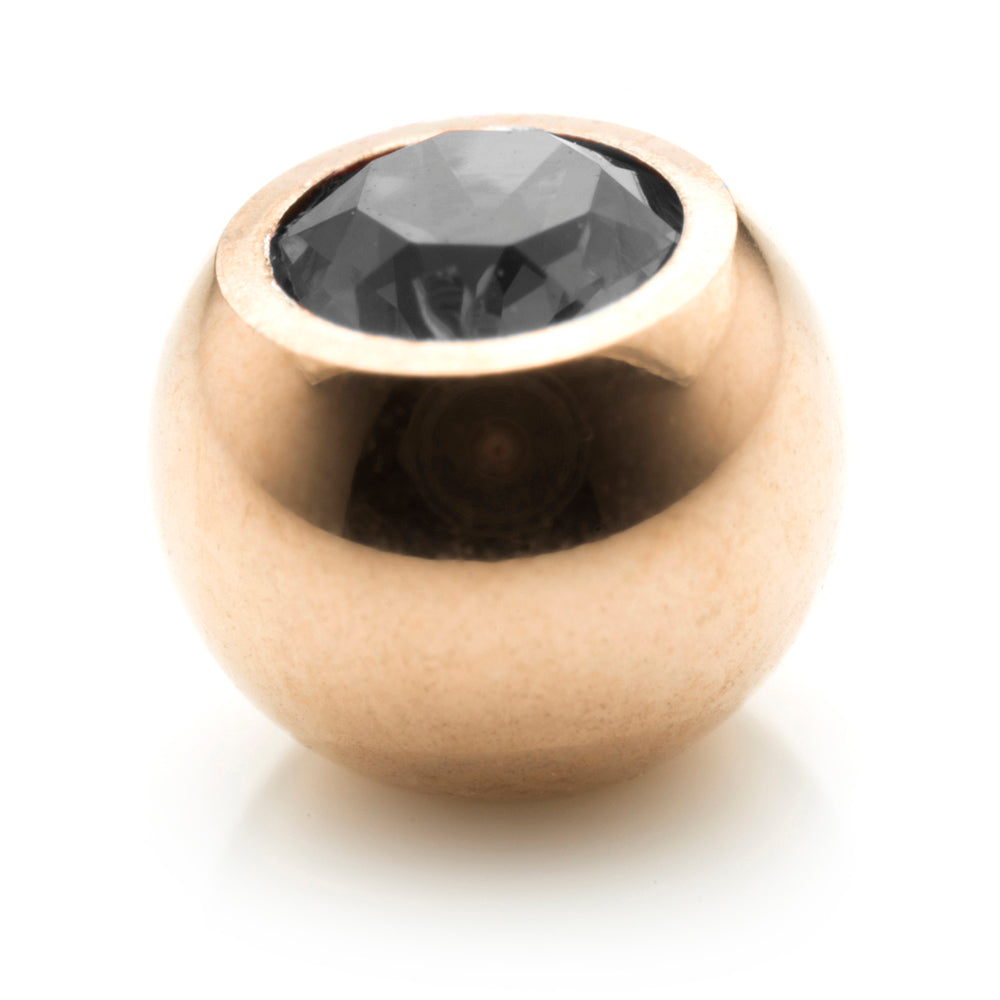 Rose Gold Steel Gem Ball