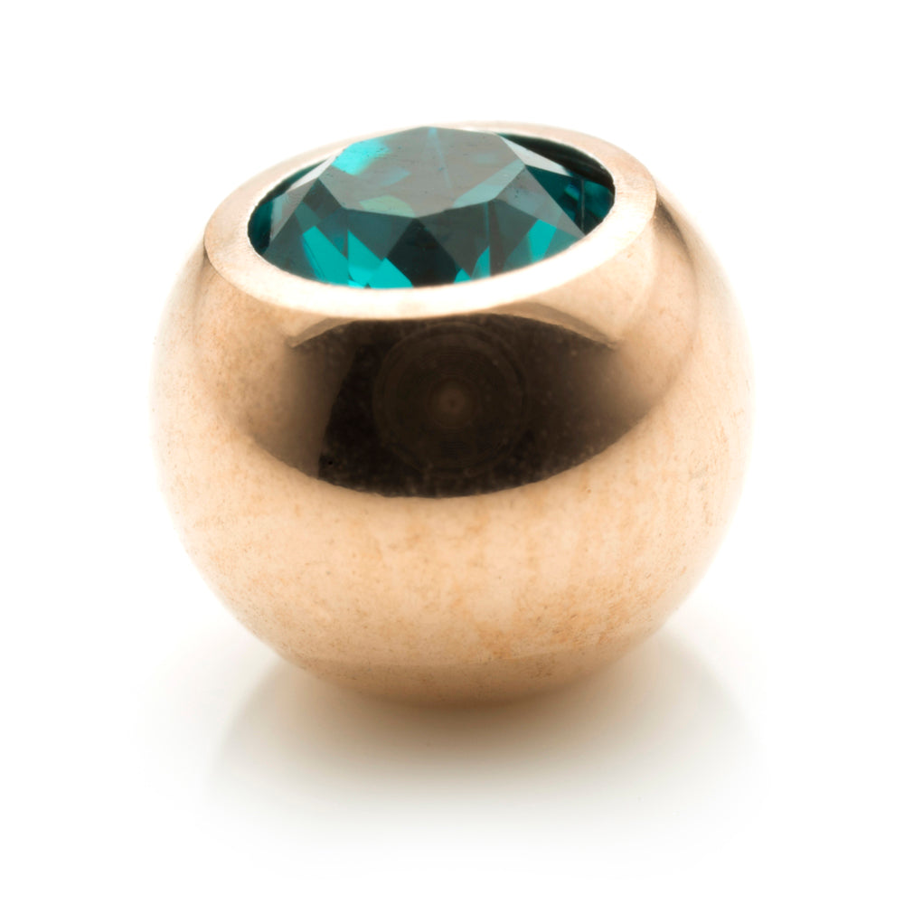 Rose Gold Steel Gem Ball