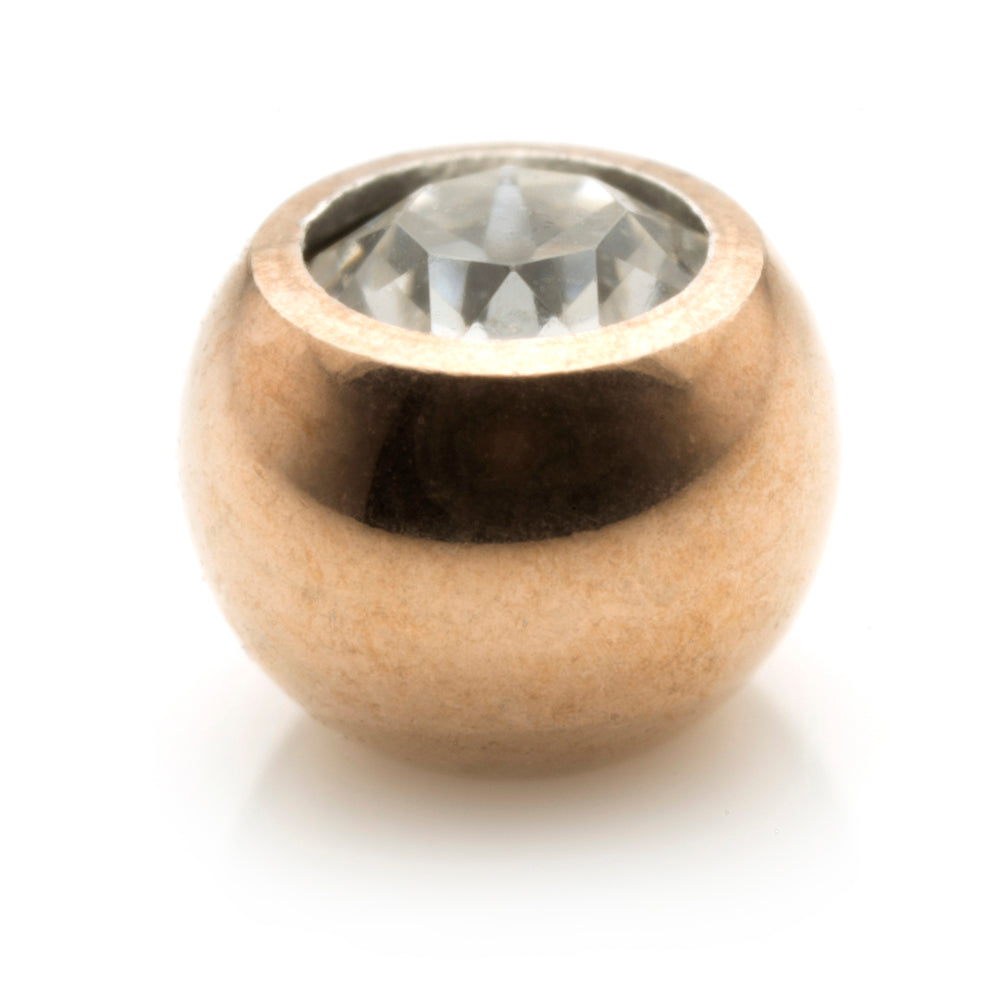 Rose Gold Steel Gem Ball