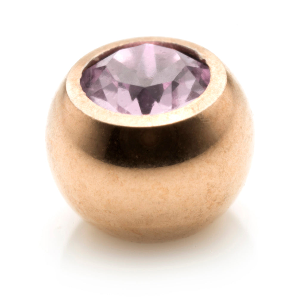 Rose Gold Steel Gem Ball